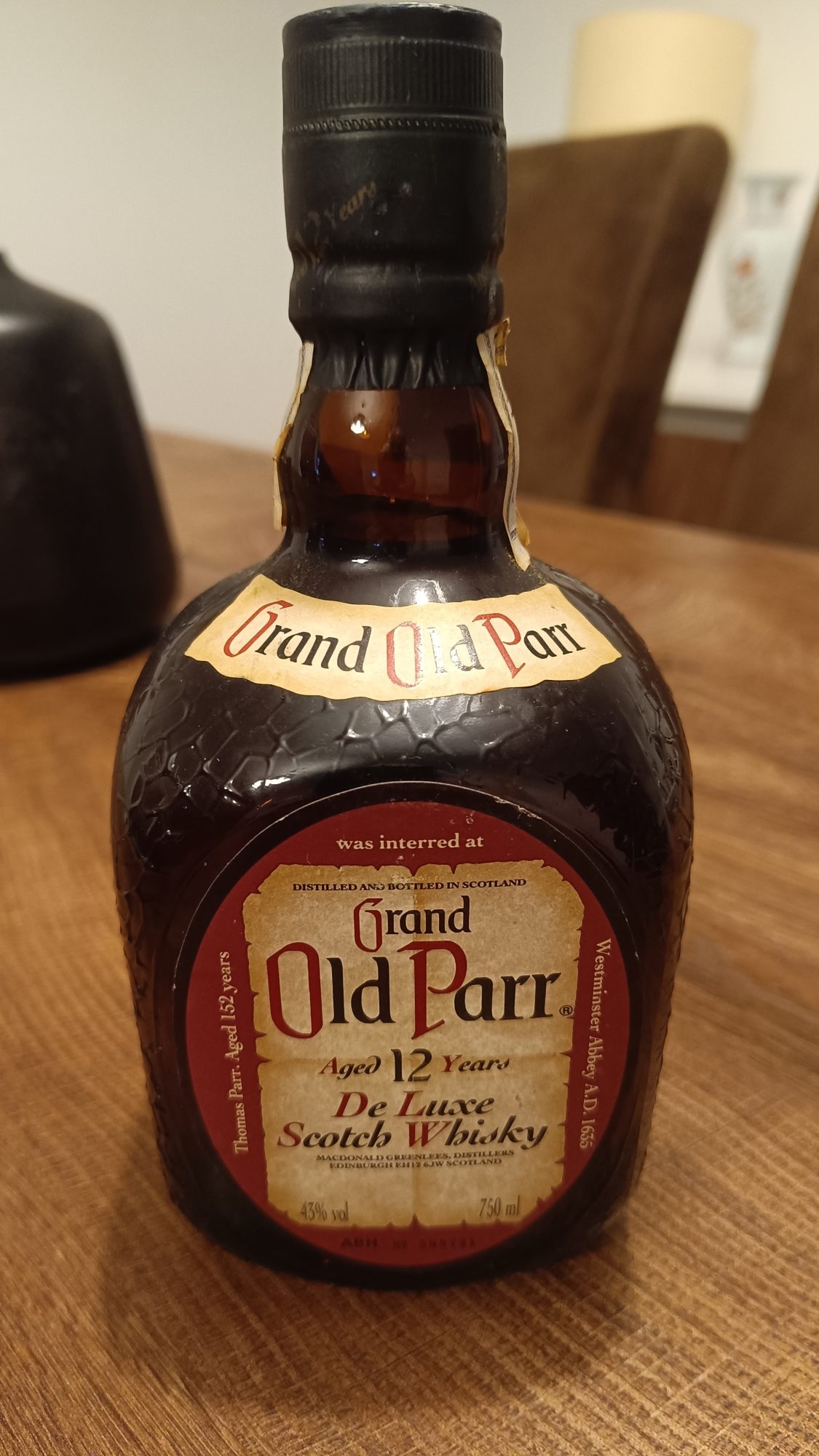 Grand Old Parr De Luxe Scotch Whisky 12 Anos 750 ml